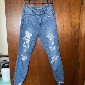 American Eagle Outfitters Women's Ripped Blue Jeans
